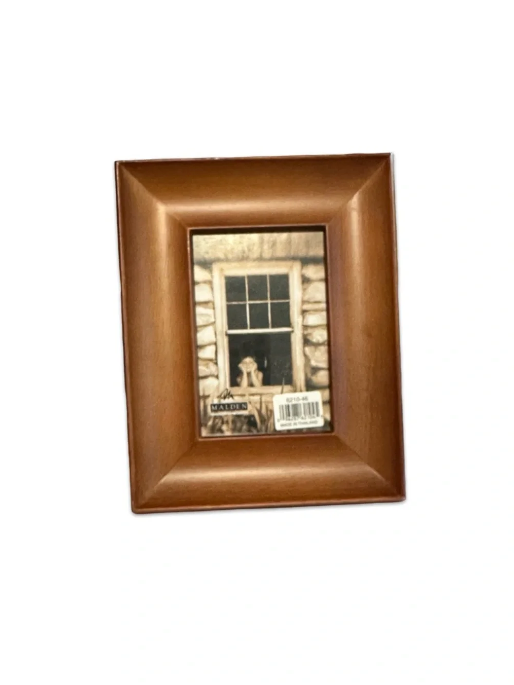 Malden International Designs Brown Wood Picture Frame 4x6 Tabletop Wall